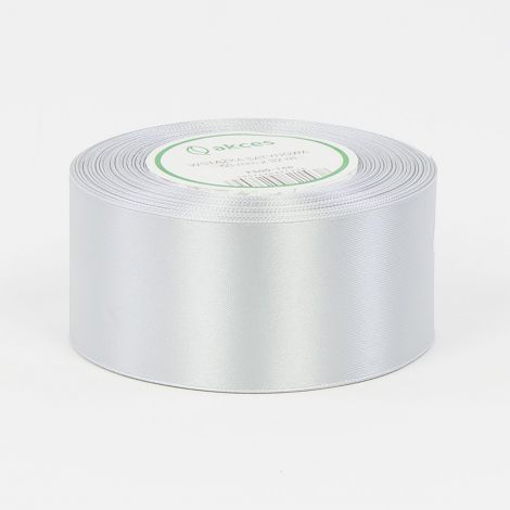 Wstążka satynowa Akces Srebrna, 38mm x 33m